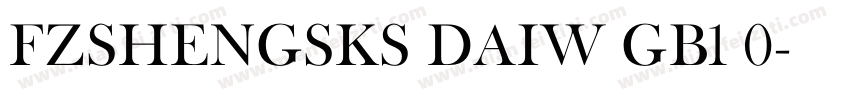 FZSHENGSKS DAIW GB1 0字体转换